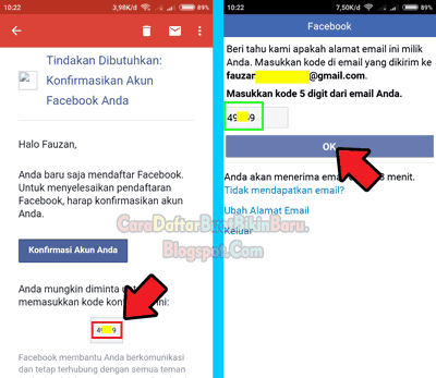 verifikasi akun facebook baru lewat gmail