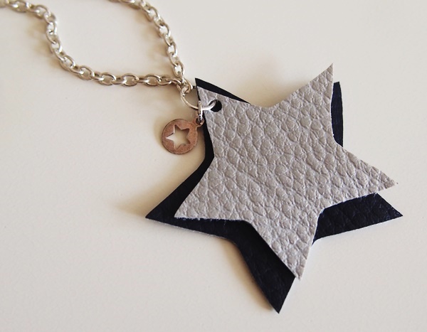 DIY : collier étoile en simili-cuir