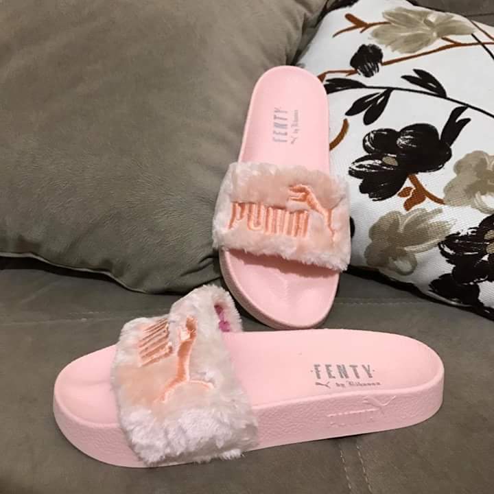 puma fenty rose claquette
