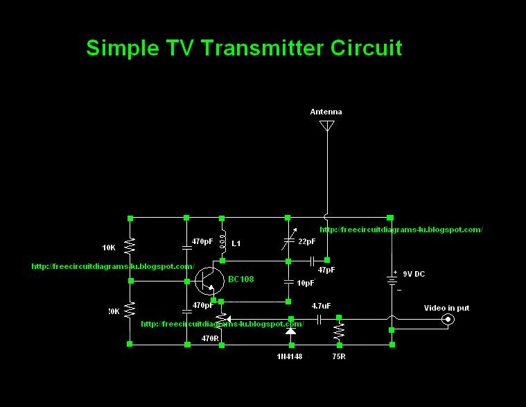 Free Circuit Diagrams 4u  Tv Transmitter Circuit Diagram  Vhf
