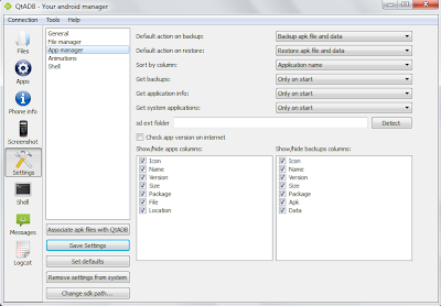 QtADB=>Settings=>App Manger - Adjust various settings related to application manager utility.