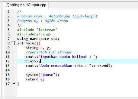 Dasar Input - Output Dalam C++