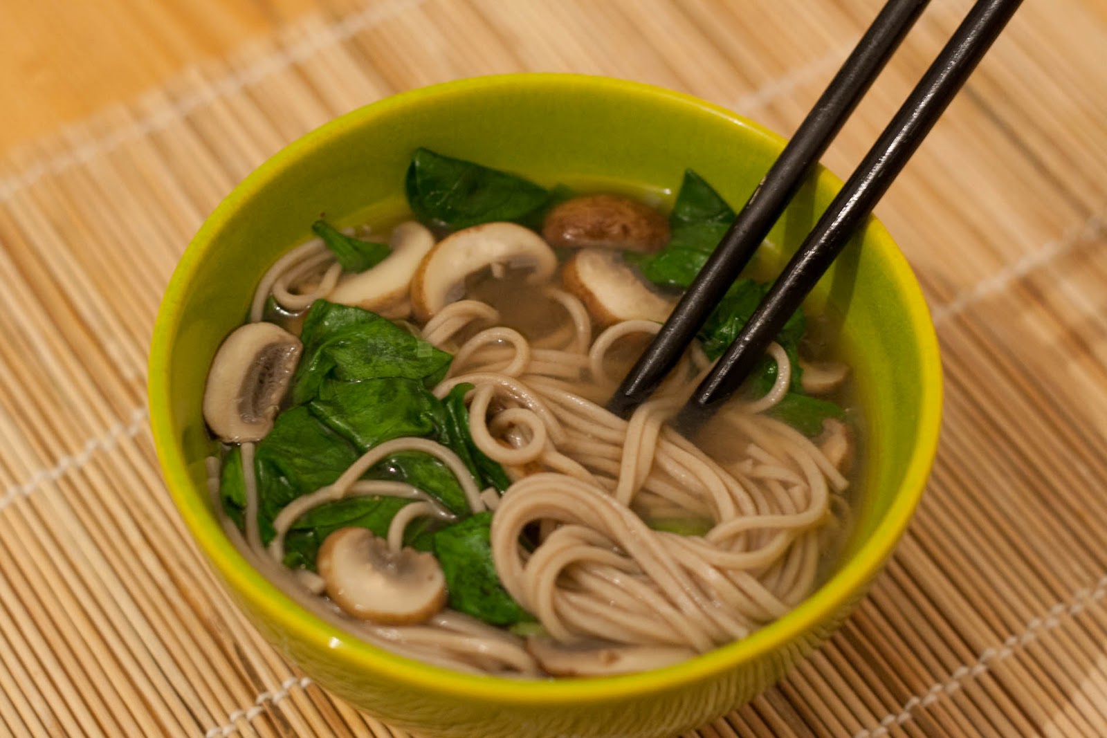 Tangerine Soba noodles soup