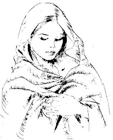 Virgen María y el niño Jesús colorear