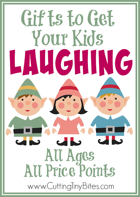 Gifts to get your kids laughing- Great selection of gifts to get your kids laughing. Add some laughter to your Christmas or holiday morning! Choices for all ages and all price points.