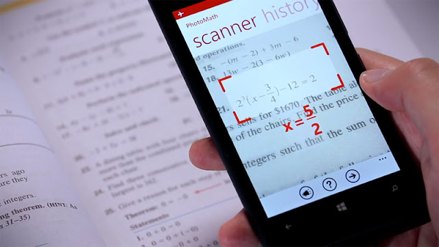طريقة حل المسائل الرياضيه عن طريق كاميرا هاتفك مجانا Photomath-app-solves-math-problems