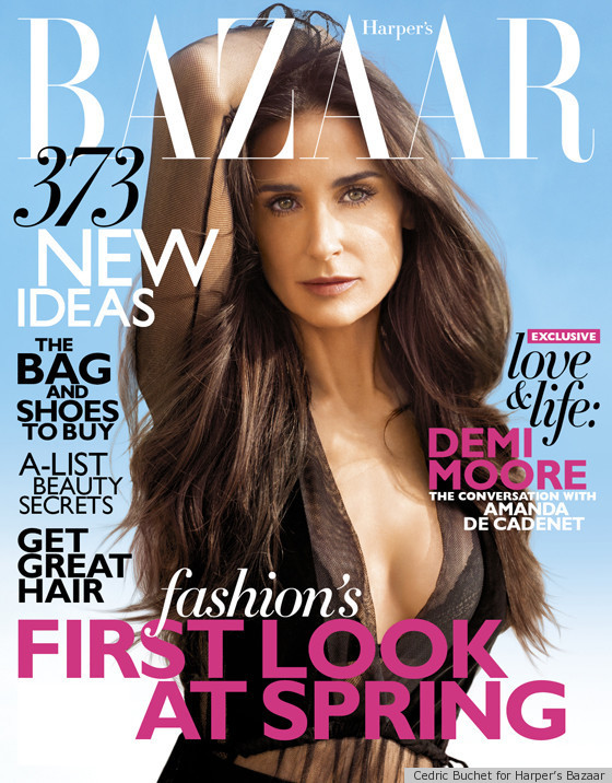 DIARY OF A CLOTHESHORSE DEMI  MOORE  COVERS HARPERS  BAZAAR  