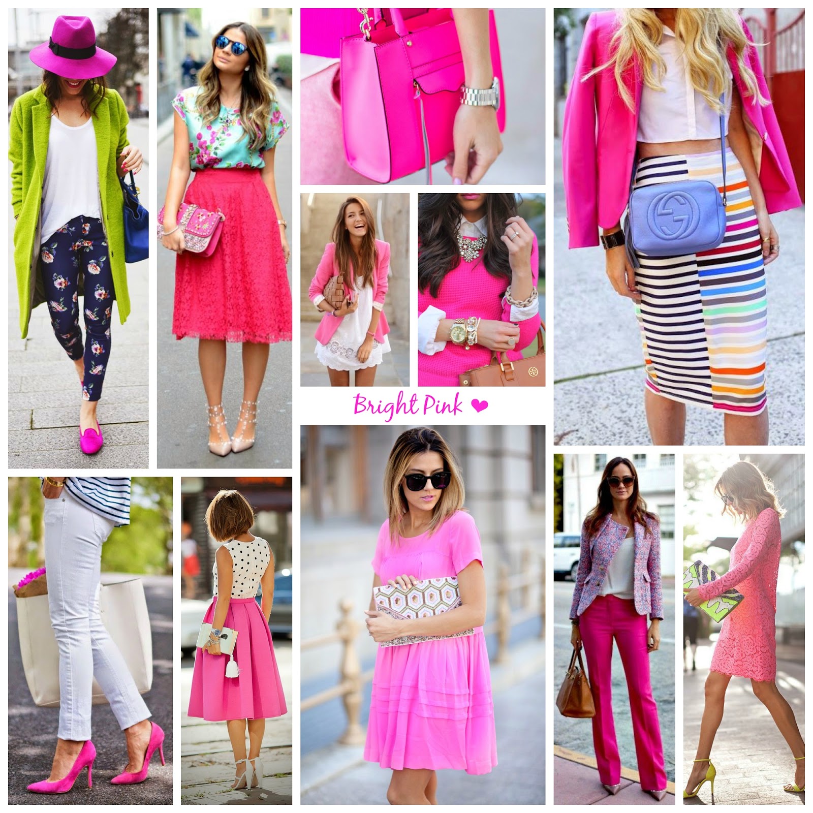 The Glitter Fashionista: How to Wear: Bright Pink