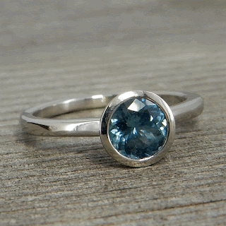 sapphire palladium ring
