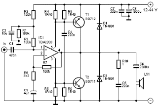 world technical: 40 Watt Power Amplifier Circuit With TDA2030