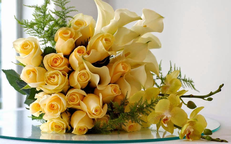 Blooming Flowers Images With High Resolution Tealoasis Bouquet Yellow Roses Wallpapers
