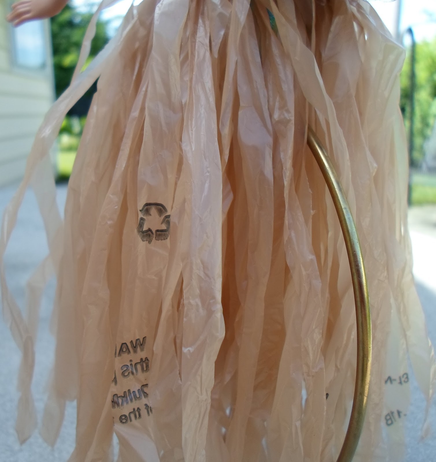 Happier Than A Pig In Mud Recycled Plastic Bag Hula Skirt for Barbie