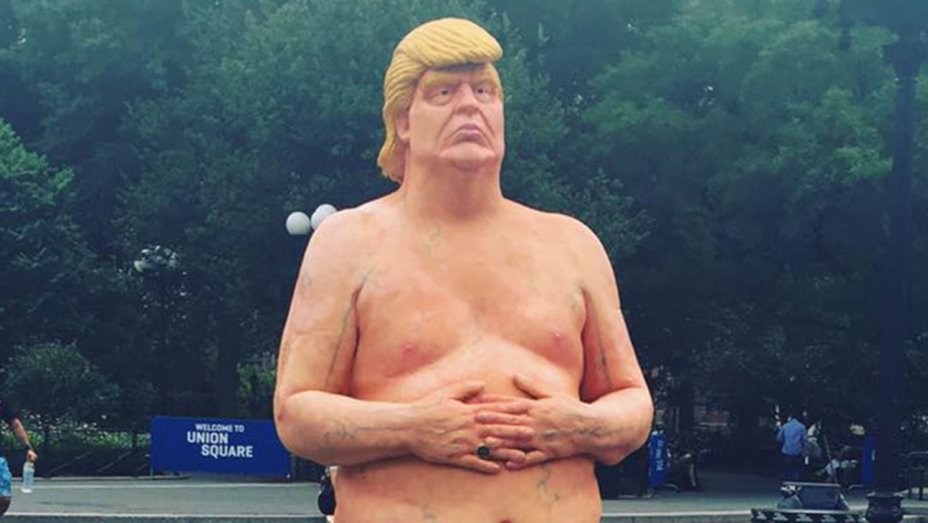 Naked Donald Trump statue up for auction.