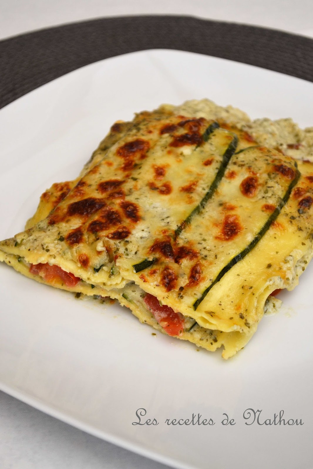 Ma cuisine au fil de mes idées... Lasagne "verte" aux courgettes et pesto