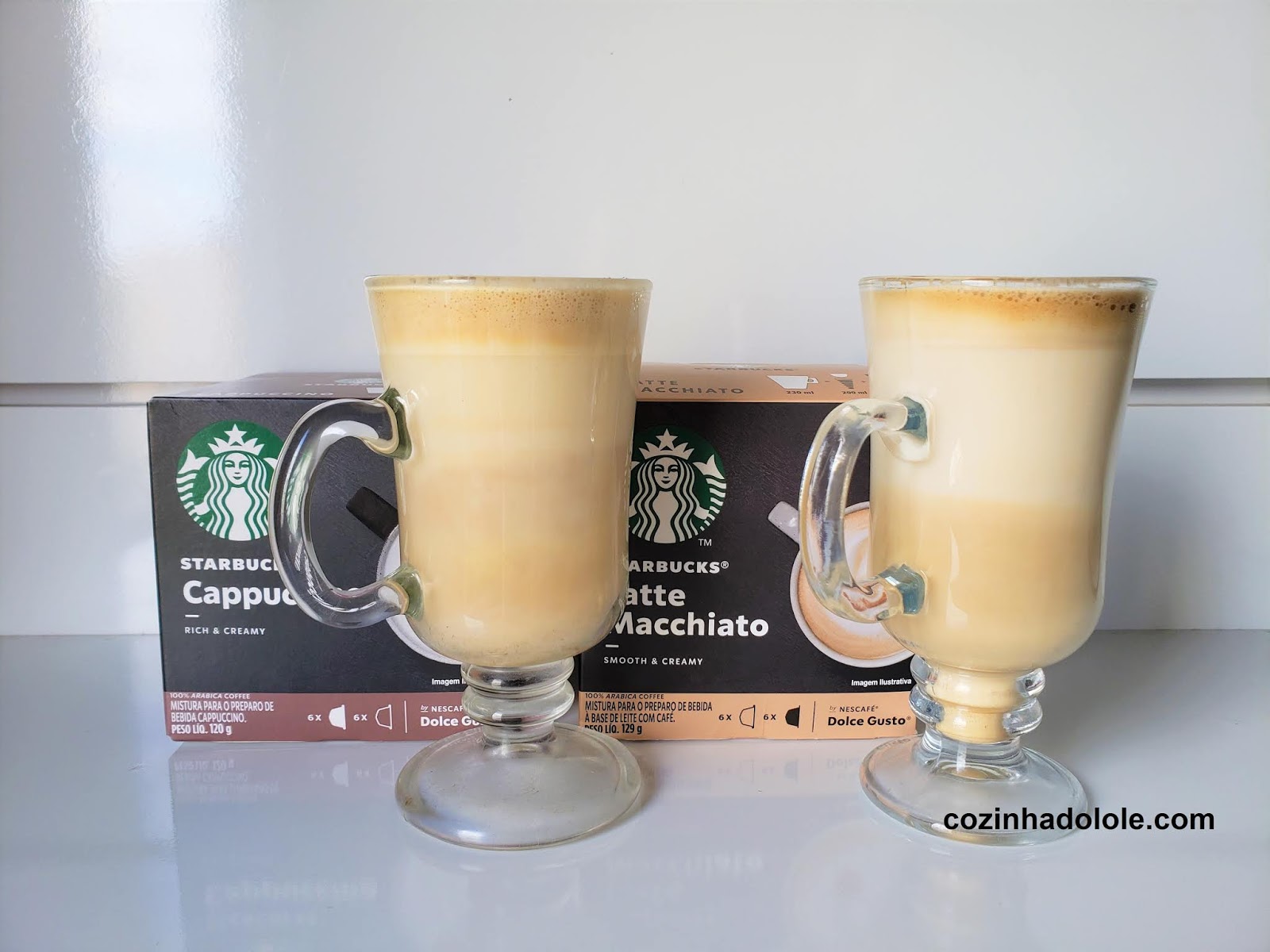 Cozinha do Lole Nescafé Dolce Gusto Starbucks Cappuccino e Latte Macchiato