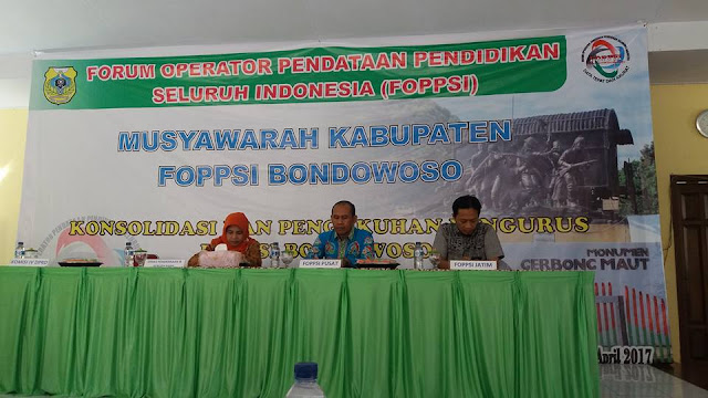 MUSKAB SEKALIGUS PROSESI PENGUKUHAN FOPPSI KAB. BONDOWOSO JAWA TIMUR