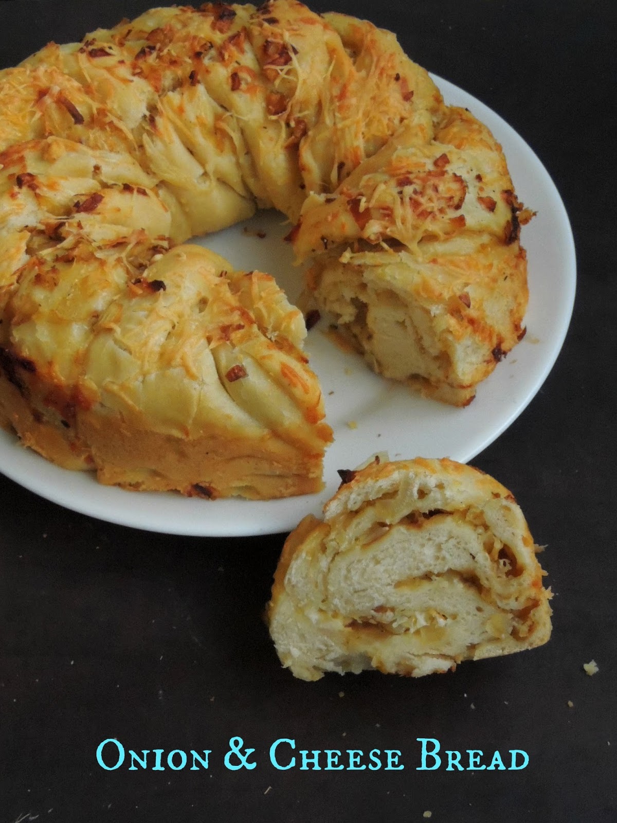 Eggless Onion & Cheese Swirl Bread Cook N Click