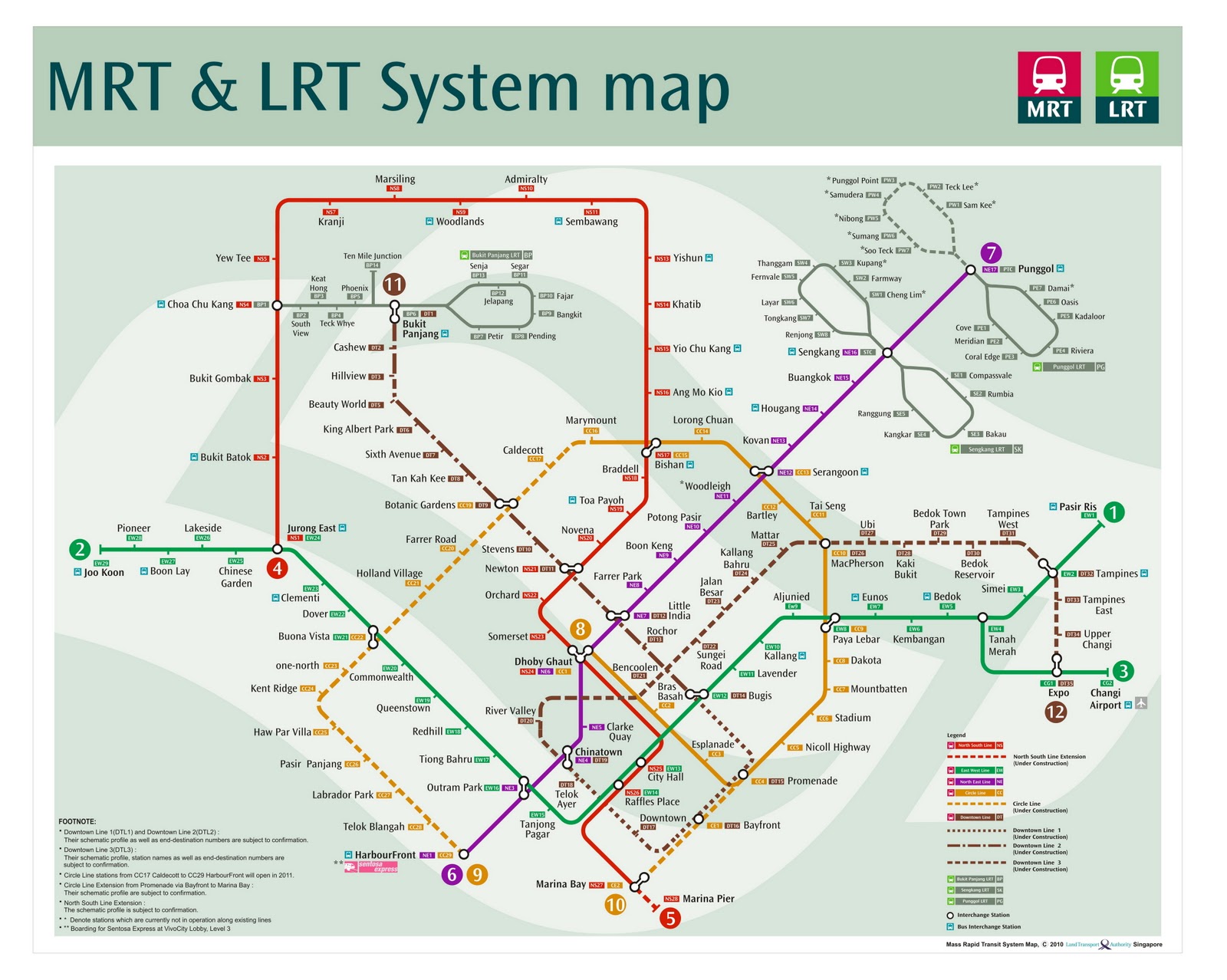 Singapore MRT Map 2023