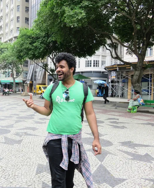 Rafael, our guide on our Rio by Foot free walking tour