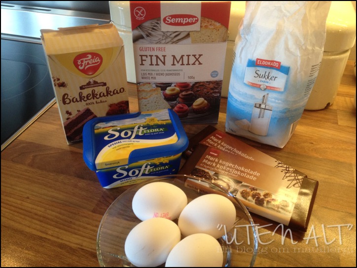 "Uten alt" Enkel brownies