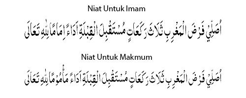 Niat Sholat Maghrib