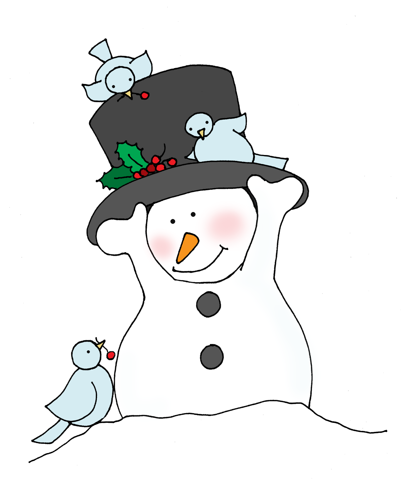 Free Dearie Dolls Digi Stamps Little Snowman