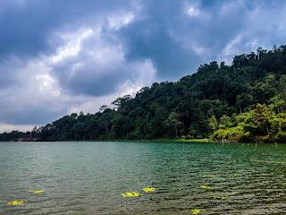 Natural Scenery Cloudy Atmosphere On Lake Beratan At Bedugul, Tabanan, Bali, Indonesia