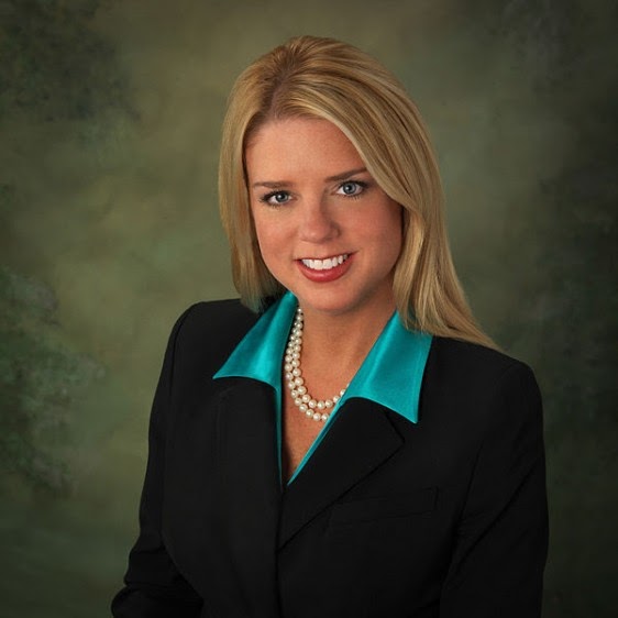 Ladies in Satin Blouses: pam bondi - satin blouse under suit