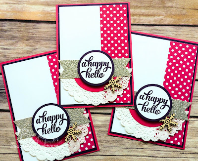 Happy Hello Cards using Stampin' Up! UK Supplies - get them here