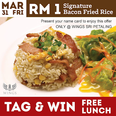 Wings Musicafe Signature Bacon Fried Rice RM1 Discount Promo