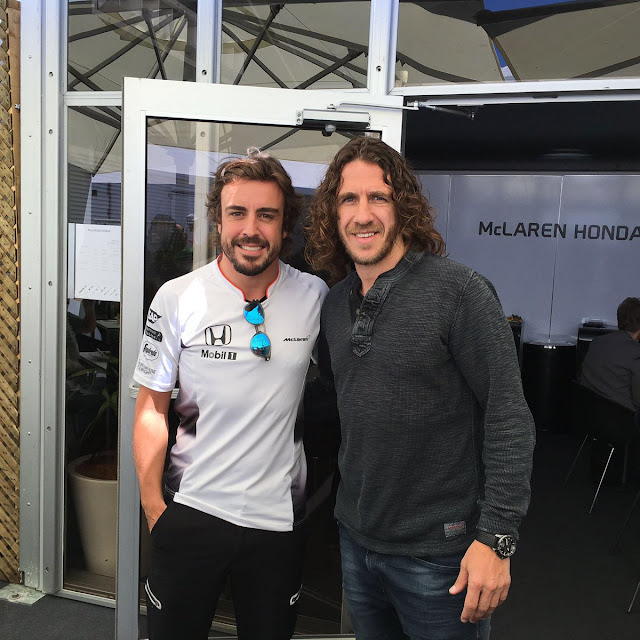 ¿Cuánto mide Fernando Alonso? - Altura - Real height Fernando-Alonso-GP-Canada-2016-Carles-Puyol-2