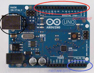Tarjeta microcontroladora Arduino UNO, el modelo más popular y conocido