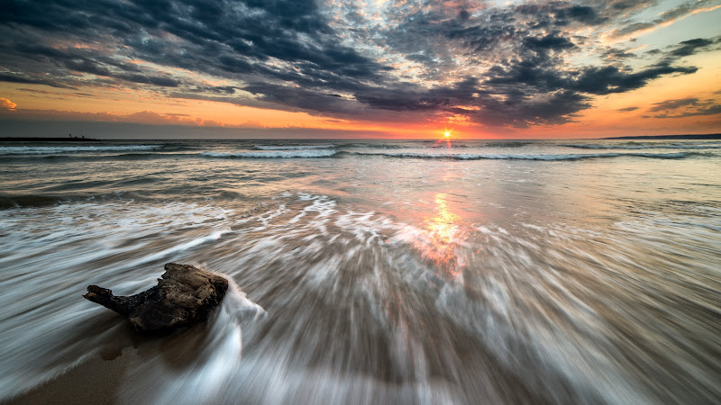 Waves and Sunset