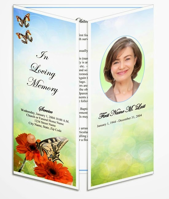  Gatefold Obituary Template