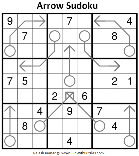 Arrow Sudoku Puzzle (Daily Sudoku League #191)