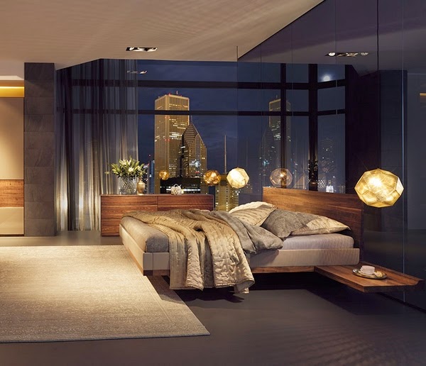 Bedrooms bed in solid wood