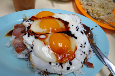 Ma Sa Restaurant, eggs char siew rice