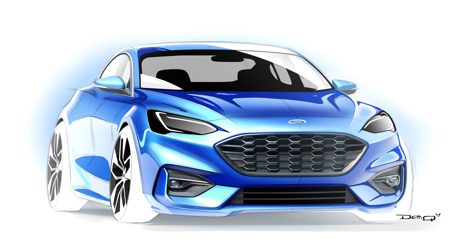 Ford Focus sketch by Jordan Demkiw