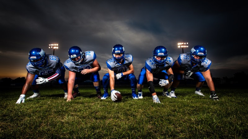 American Football Players on Field
