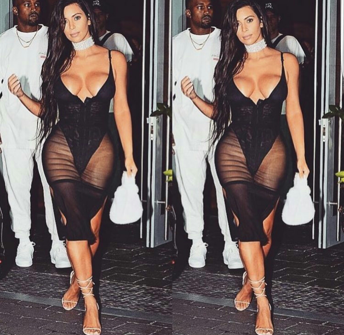 Kim Kardashian Steps Out In Racy Sheer Outfit 