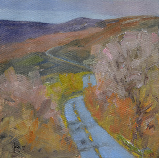 Barbara Churchley Fine Art Original Oil Landscape Painting "By Harts