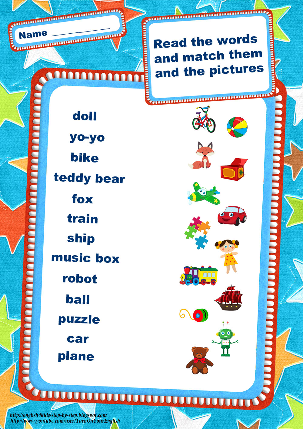 English for Kids Step by Step Toys Song for Children