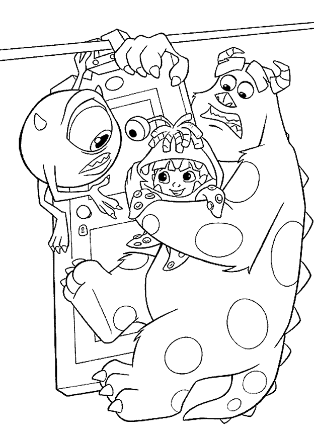 monsters inc coloring pages Minister Coloring