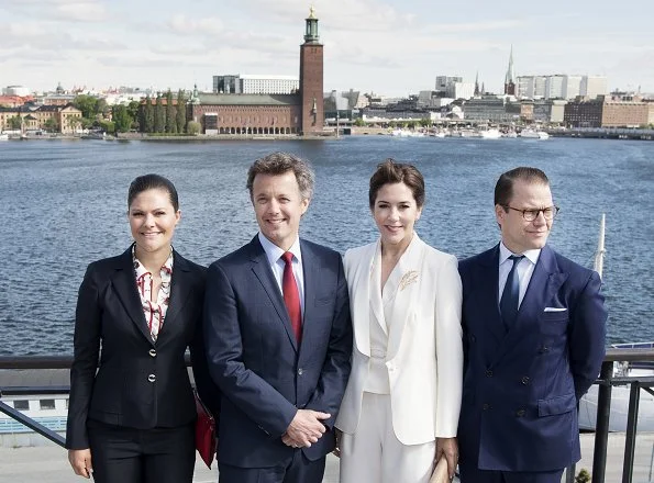 Crown Princess Mary, Crown Prince Frederik, Crown Princess Victoria, Prince Daniel Official visit from Denmark to Stockholm