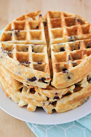 These blueberry buttermilk waffles are crisp on the outside, light and tender on the inside, and so delicious! 