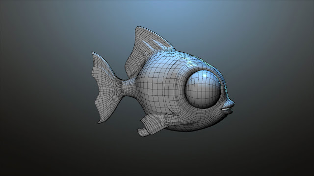 3d fish model MAYA