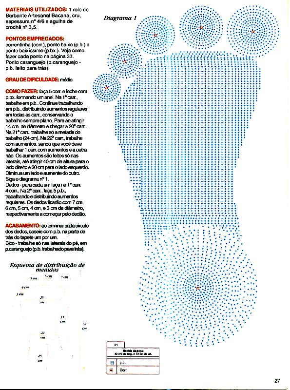 Tapete de barbante em formato de pé com gráfico Clearance