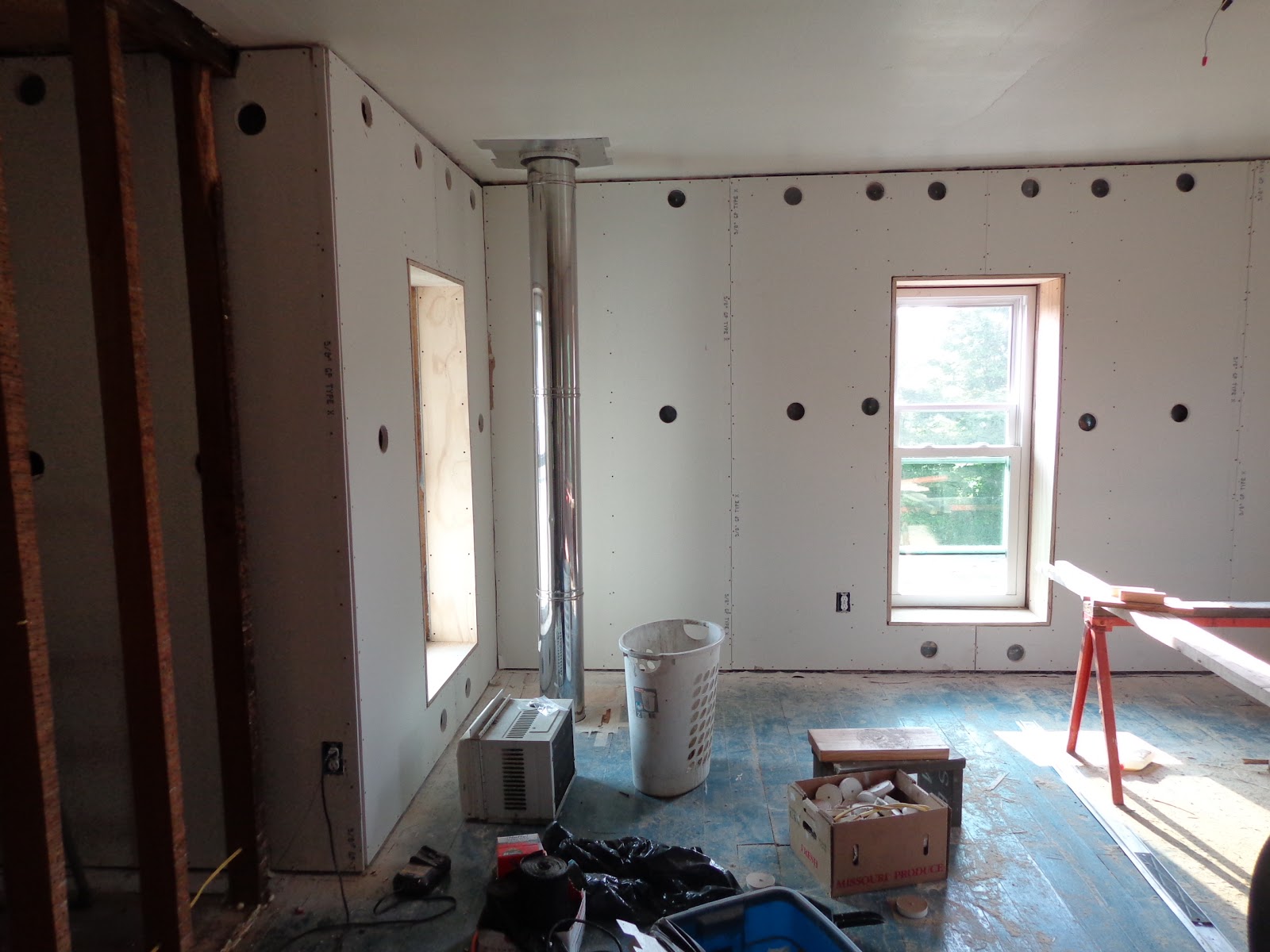Super Insulated Efficient Farmhouse Drywall