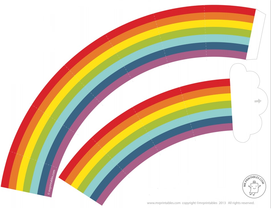 Convite para festa com tema Arco-Iris | Passo a passo e Moldes