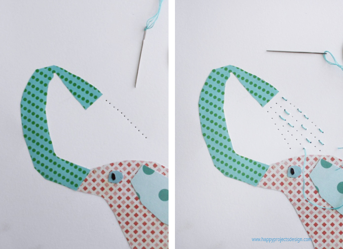 collage con papeles de scrapbook